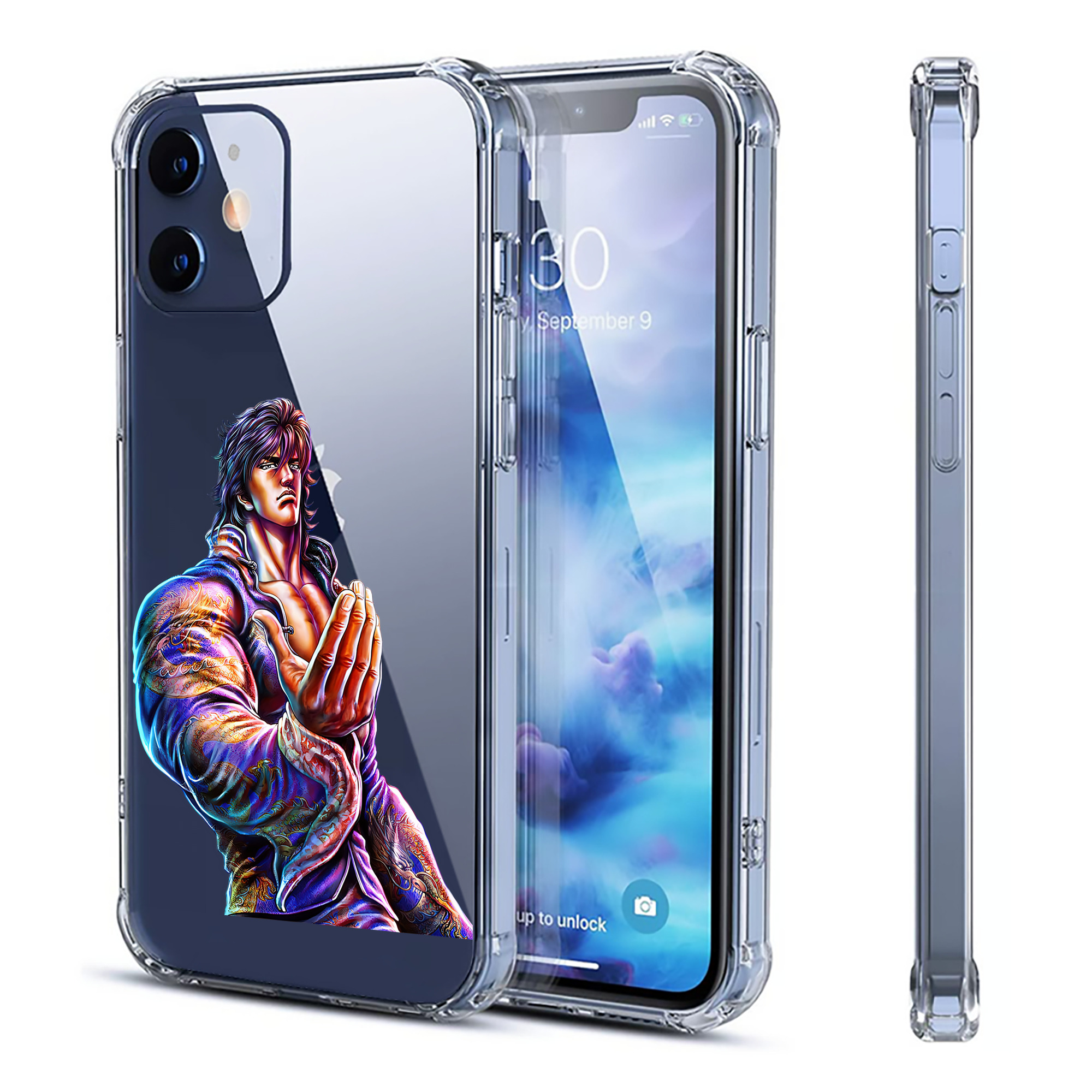 （画像用） 北斗の拳 Fist of the North Star 【iPhone 12シリーズ対応】透明スマホケース（クリアソフトケース）